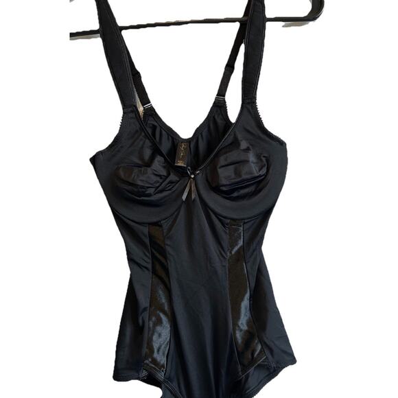 Slimming Tummy Bodysuit Lingerie Smooth Sexy Black VTG Pinup Marilyn Monroe Sz L - Picture 6 of 16